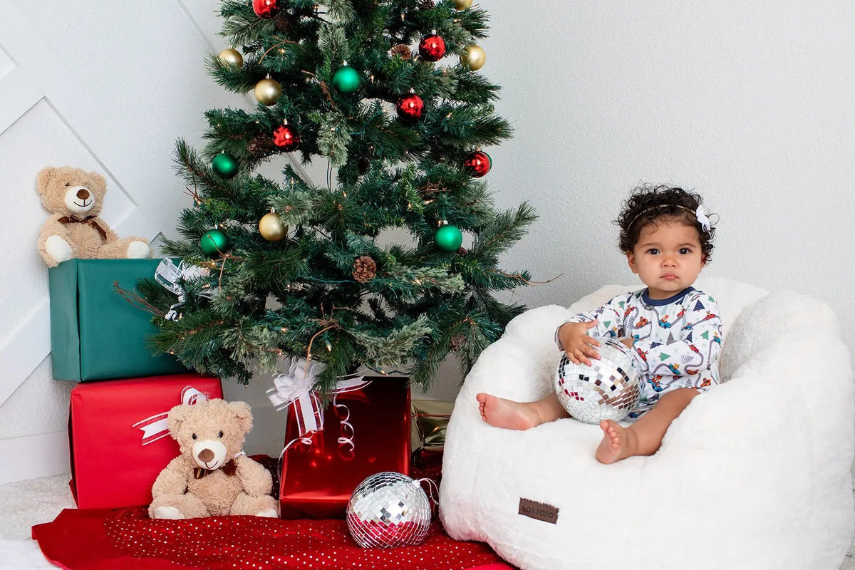 Bestaroo Holiday Haul Bamboo Bodysuit Dress for Baby with Snap Closure - 