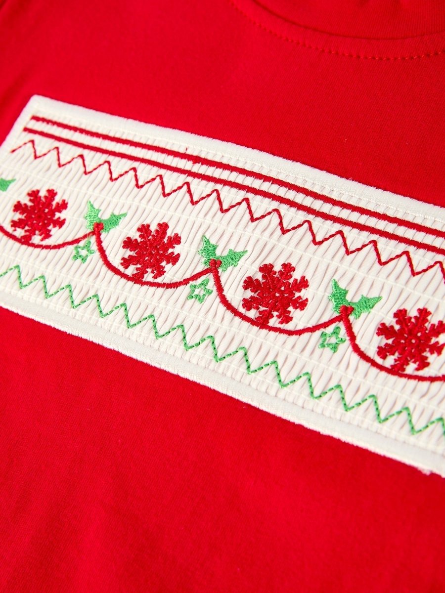 Rylee Faith Designs Holiday Plaid Pants Set With Red Tee By Rylee Faith - Everetts Place Boutique - 