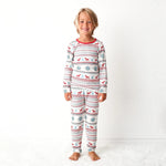 Bestaroo Holiday Reindeer Blue Pajama Set for Kids Lenzing Micromodal - 
