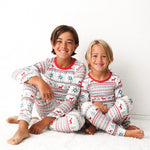 Bestaroo Holiday Reindeer Blue Pajama Set for Kids Lenzing Micromodal - 