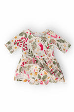 Mila & Rose ® Holly Jolly Christmas Three Quarter Sleeve Twirl Bodysuit For Babies - 