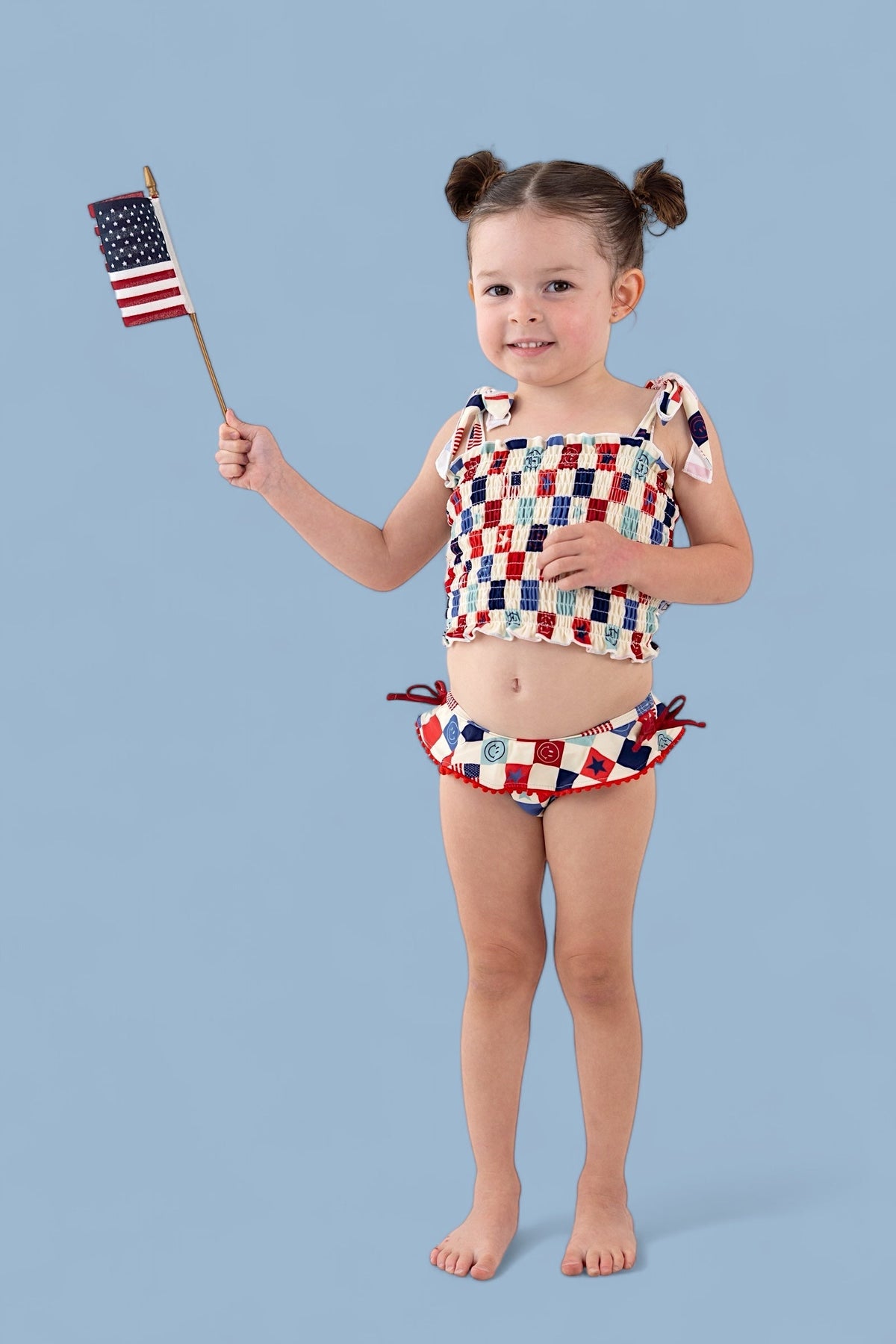 DREAM BIG LITTLE CO HOME OF THE FREE CHECKERS DREAM TANKINI TWO PIECE SWIM SUITEveretts Place