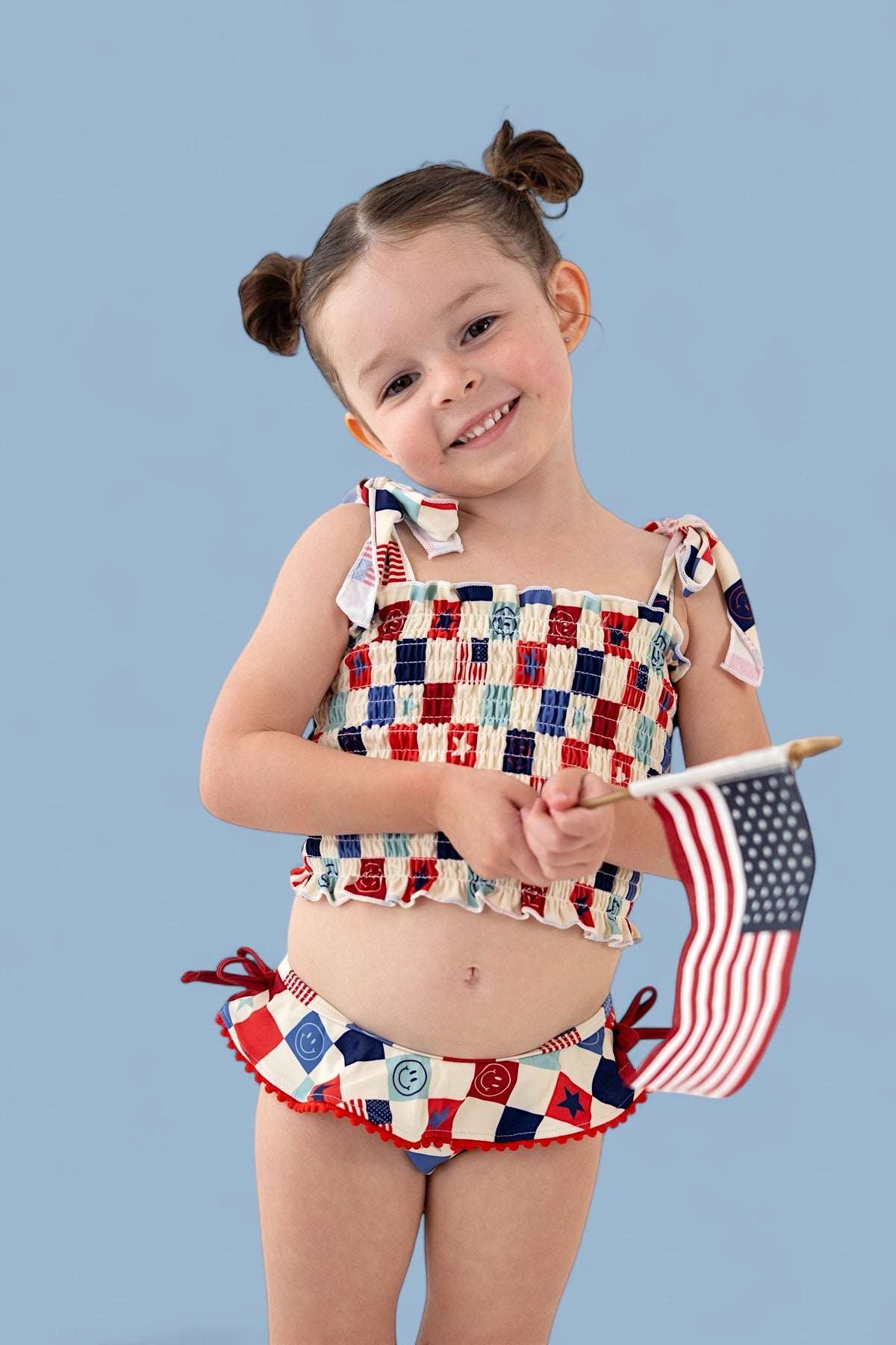 DREAM BIG LITTLE CO HOME OF THE FREE CHECKERS DREAM TANKINI TWO PIECE SWIM SUITEveretts Place