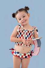 DREAM BIG LITTLE CO HOME OF THE FREE CHECKERS DREAM TANKINI TWO PIECE SWIM SUITEveretts Place