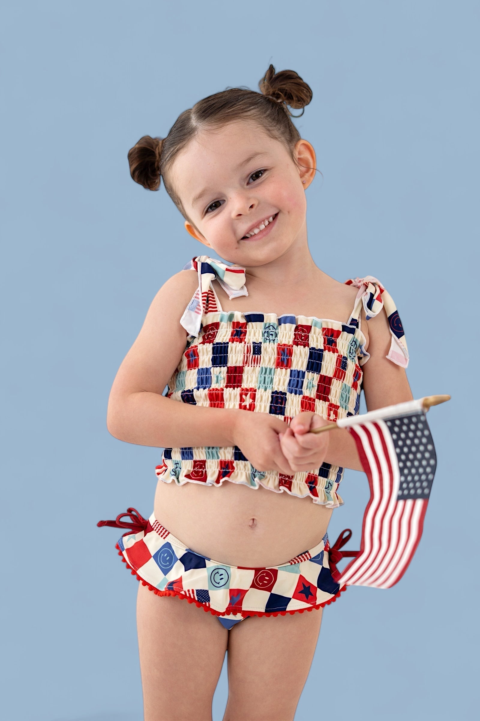 DREAM BIG LITTLE CO HOME OF THE FREE CHECKERS DREAM TANKINI TWO PIECE SWIM SUITEveretts Place