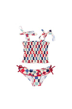 DREAM BIG LITTLE CO HOME OF THE FREE CHECKERS DREAM TANKINI TWO PIECE SWIM SUITEveretts Place