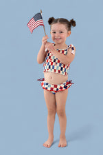 DREAM BIG LITTLE CO HOME OF THE FREE CHECKERS DREAM TANKINI TWO PIECE SWIM SUITEveretts Place