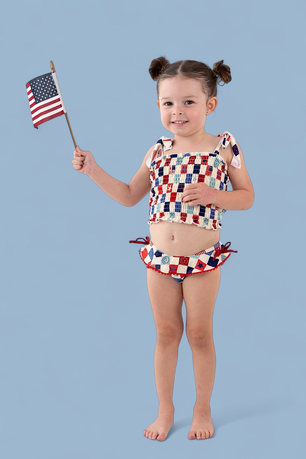 DREAM BIG LITTLE CO HOME OF THE FREE CHECKERS DREAM TANKINI TWO PIECE SWIM SUITEveretts Place