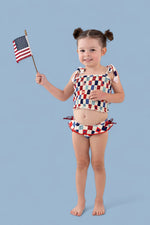DREAM BIG LITTLE CO HOME OF THE FREE CHECKERS DREAM TANKINI TWO PIECE SWIM SUITEveretts Place