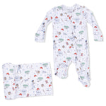 Angel Dear Home Run Baseball - 2 Way Zipper Footie & Swaddle - 