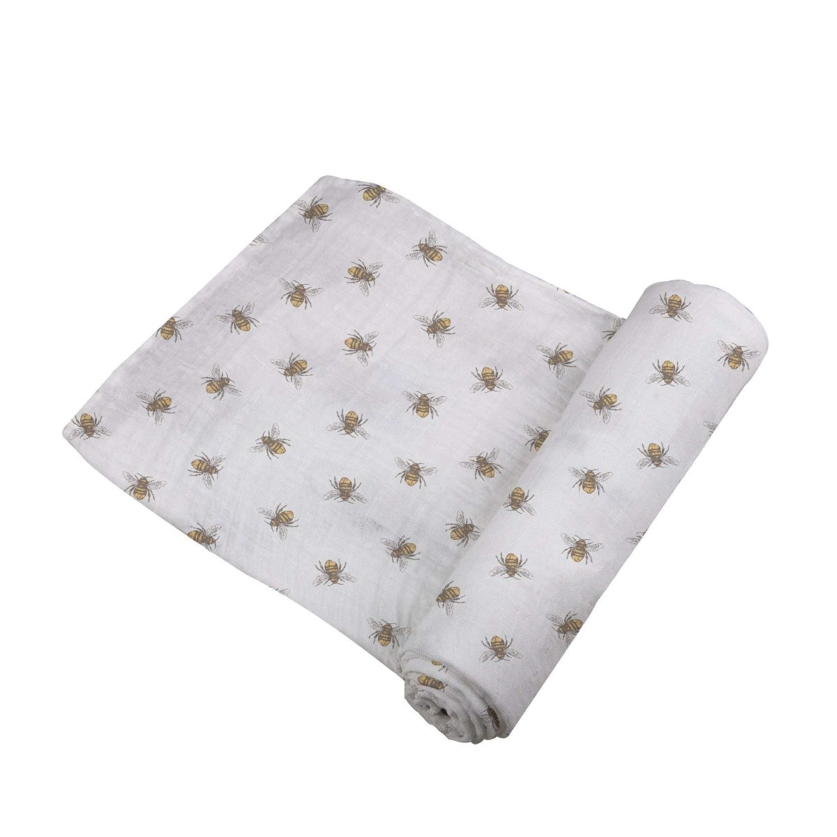 Newcastle Classics Honey Bee Bamboo Swaddle Blanket Soft Muslin for Newborn Comfort - 