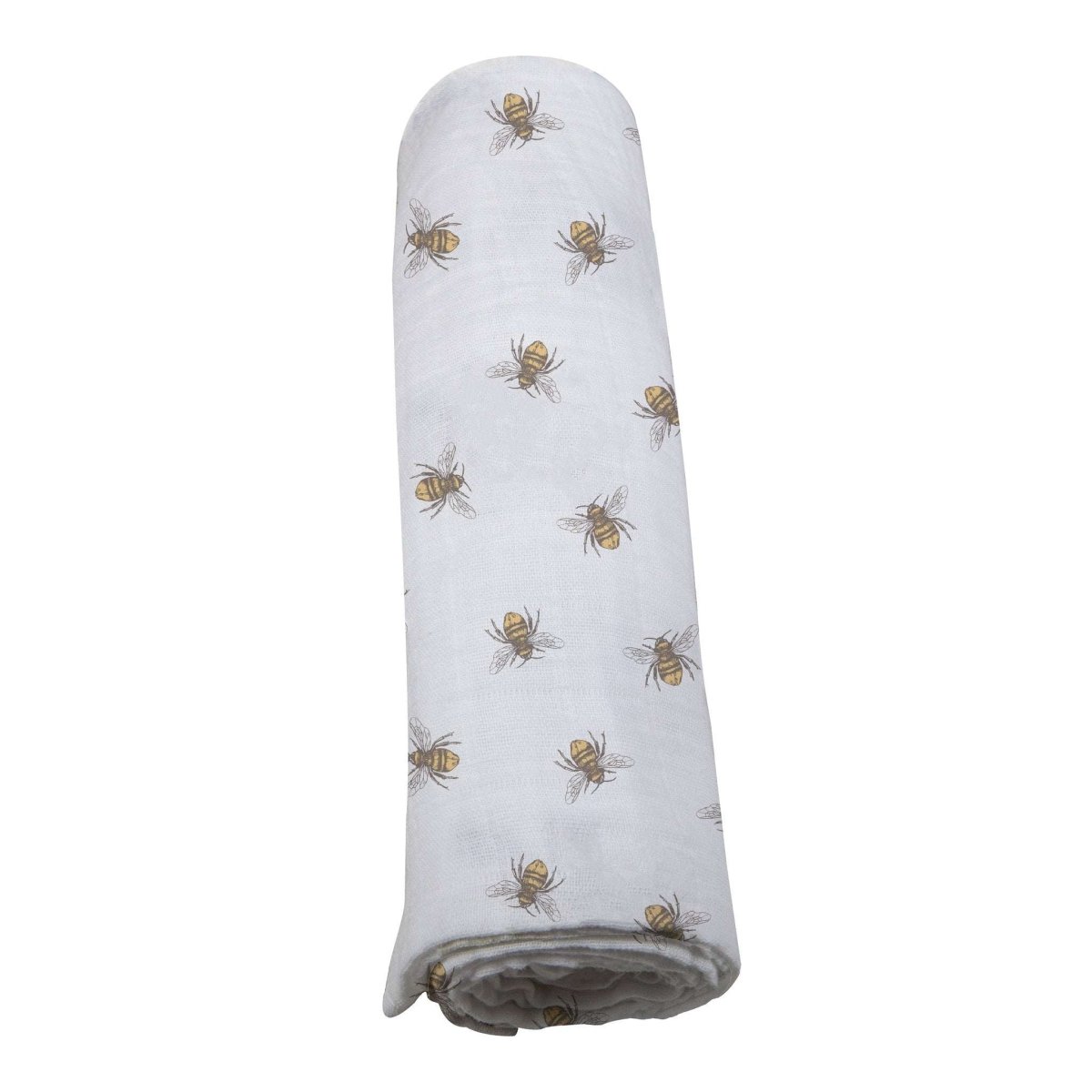 Newcastle Classics Honey Bee Bamboo Swaddle Blanket Soft Muslin for Newborn Comfort - 
