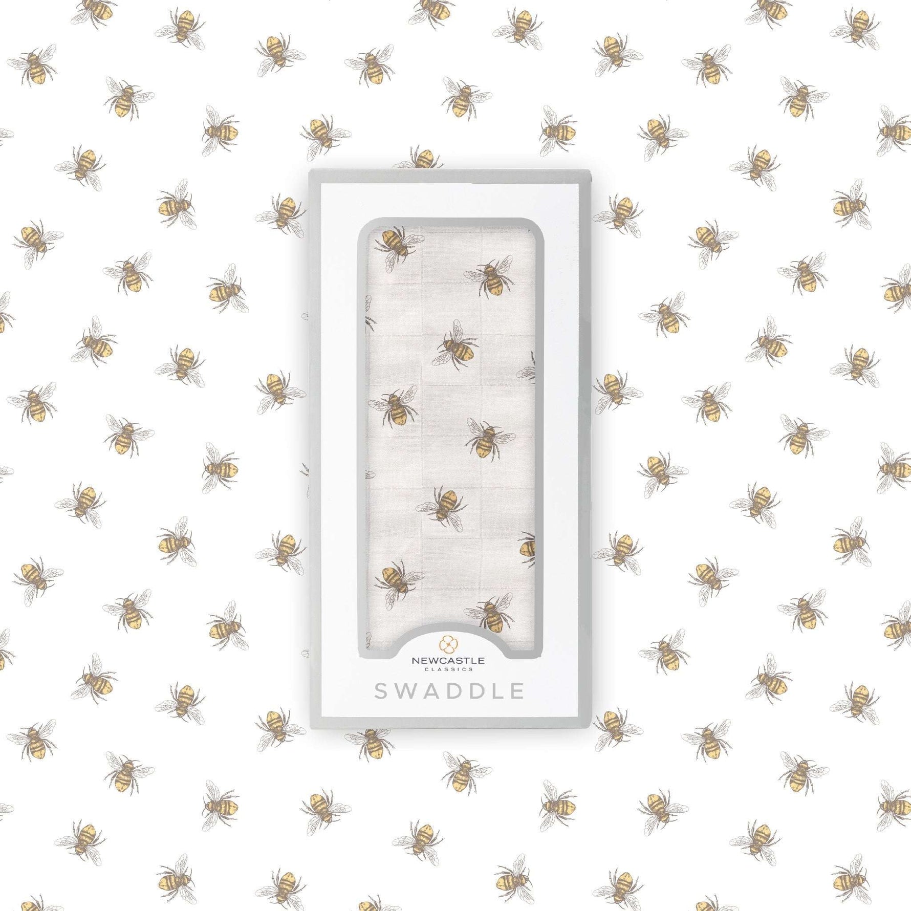 Newcastle Classics Honey Bee Bamboo Swaddle Blanket Soft Muslin for Newborn Comfort - Baby & Toddler > Swaddling & Receiving Blankets Bamboo Swaddle