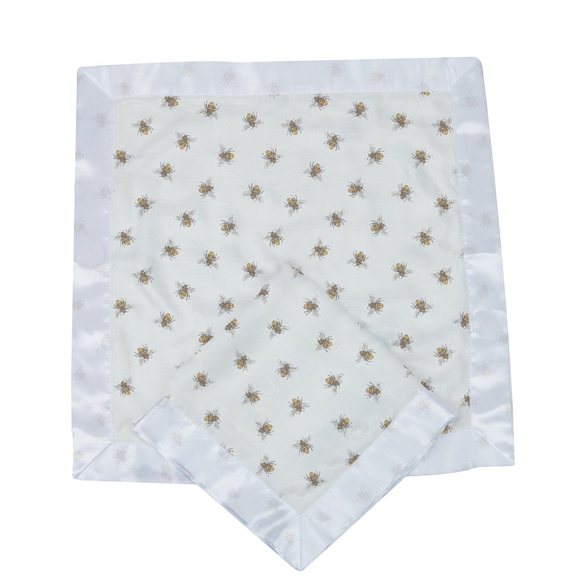 Newcastle Classics Honey Bee Newcastle Blankie Security Blanket with Bamboo Muslin for Kids - 