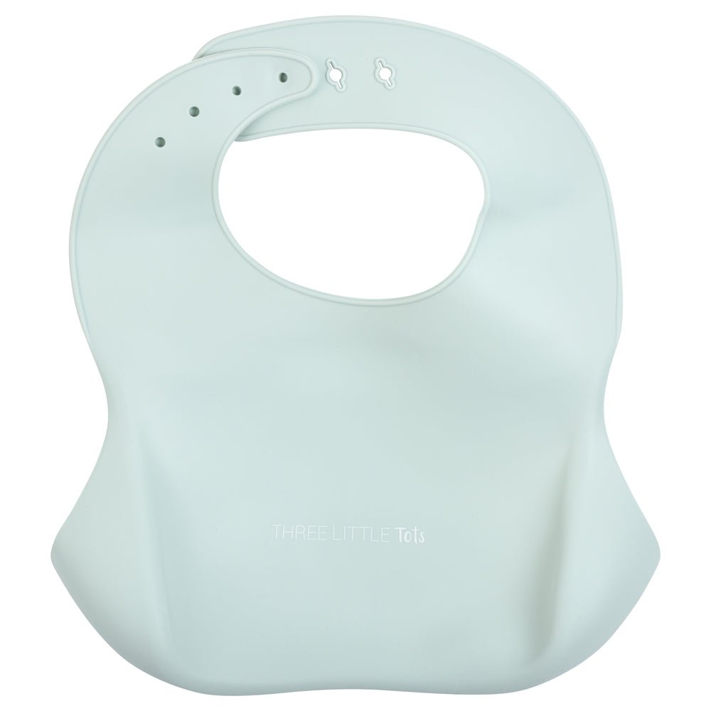 Three Little Tots Honeydew Silicone Bib - 