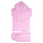Organic Hooded Jogger Set  Carnation Pink by Sweet Bamboo at Everetts Place