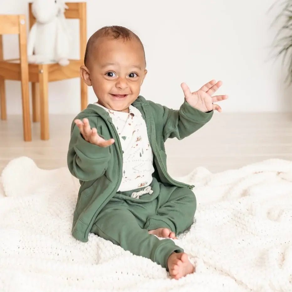 Finn + Emma hoodie | basil green - 