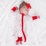 Hooked On You Zipper One Piece Pajama - Sleeve, Baby & Toddler Clothing, Red, Child, Textile | Everetts Place