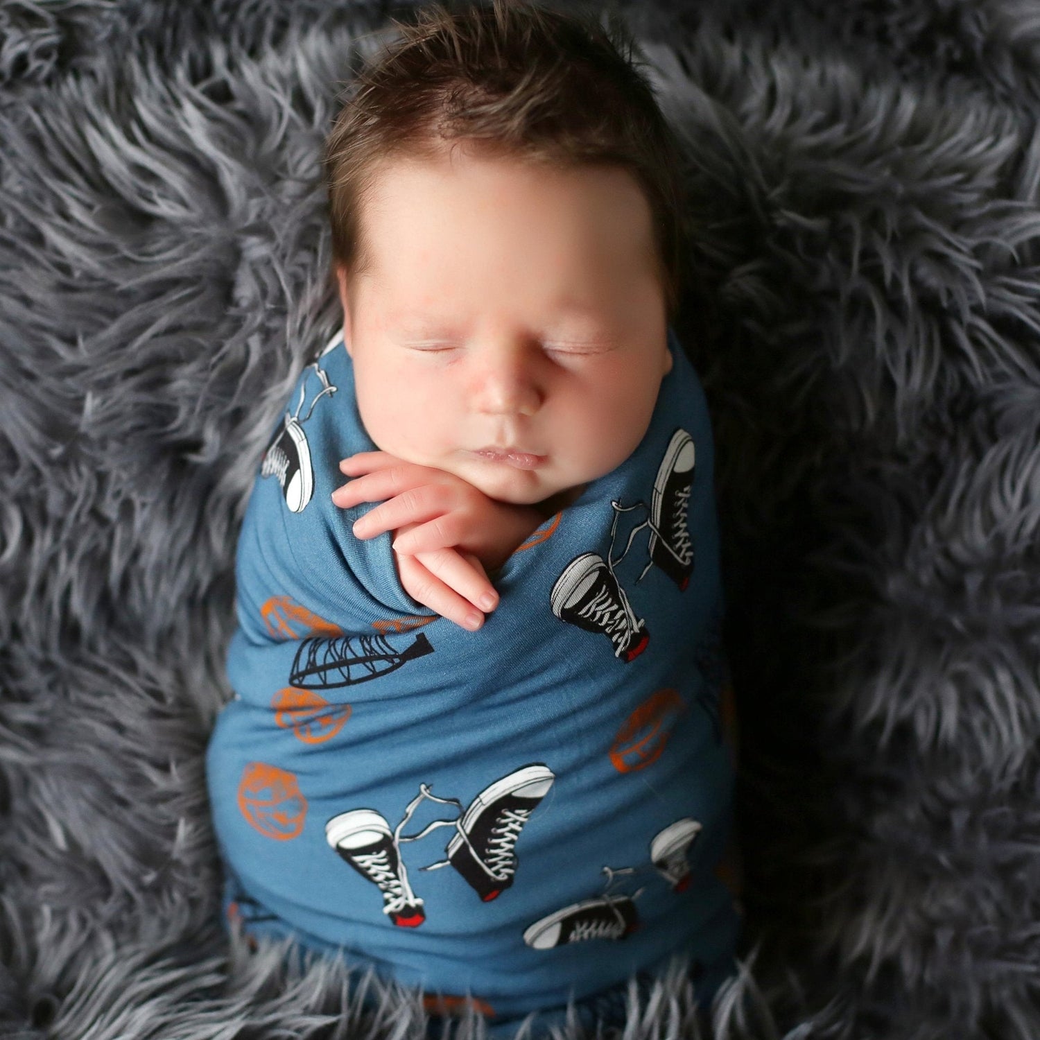 Bamboo Swaddle, Hoops Print