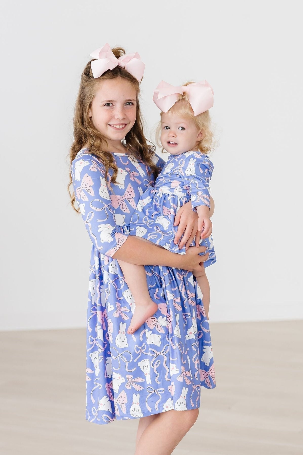 Mila & Rose ® Hop, Skip & Twirl 3/4 Sleeve Pocket Twirl Dress - 