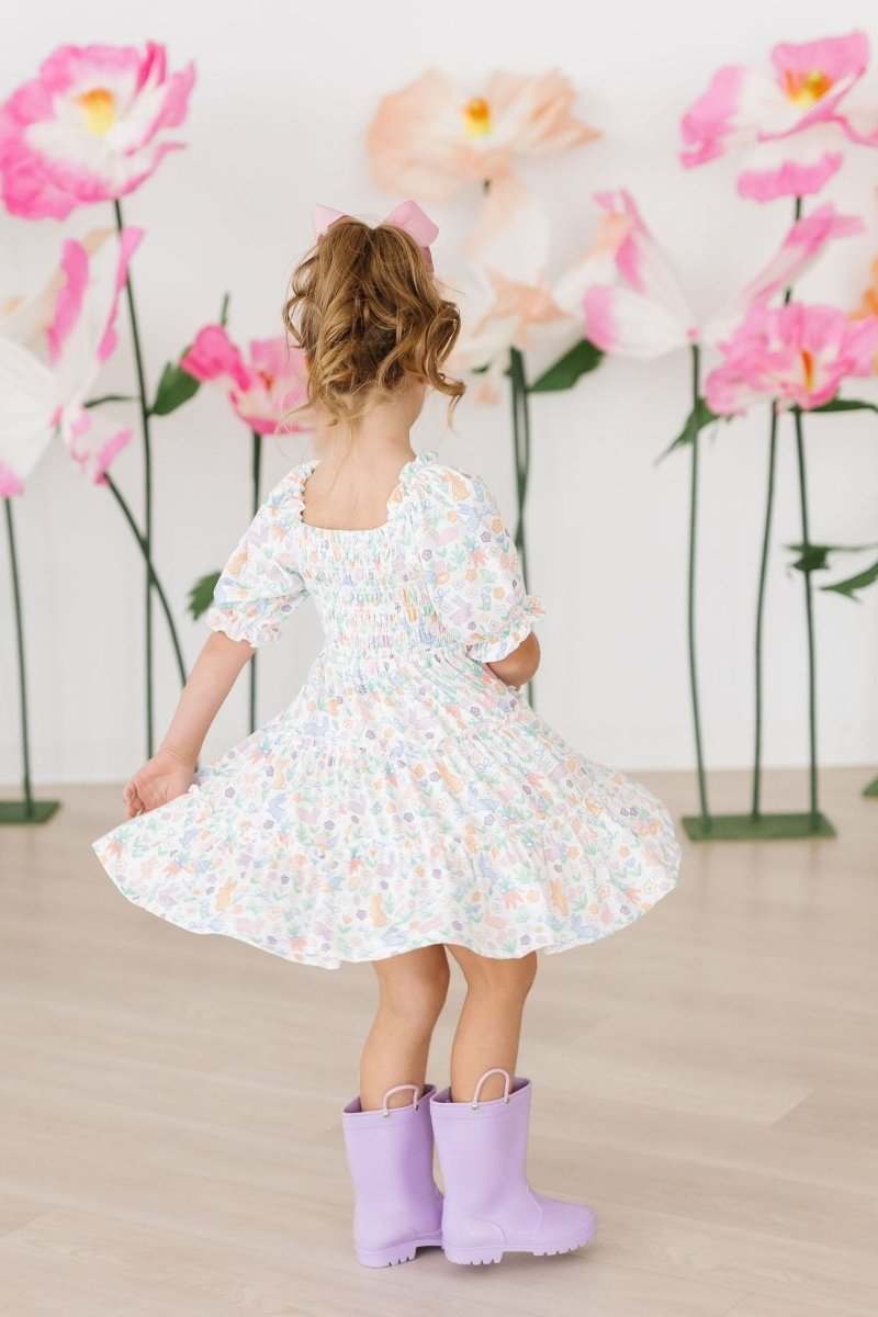 Mila & Rose ® Hoppy Easter Smocked Ruffle Dress - 