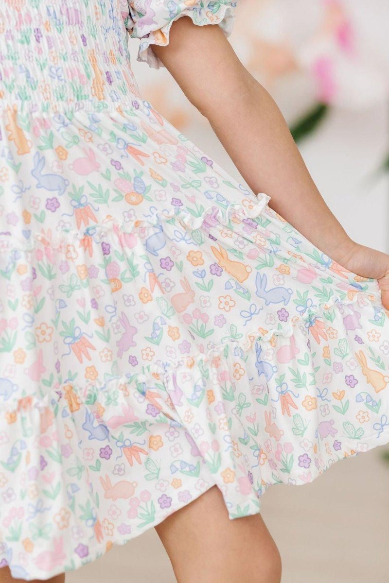 Mila & Rose ® Hoppy Easter Smocked Ruffle Dress - 