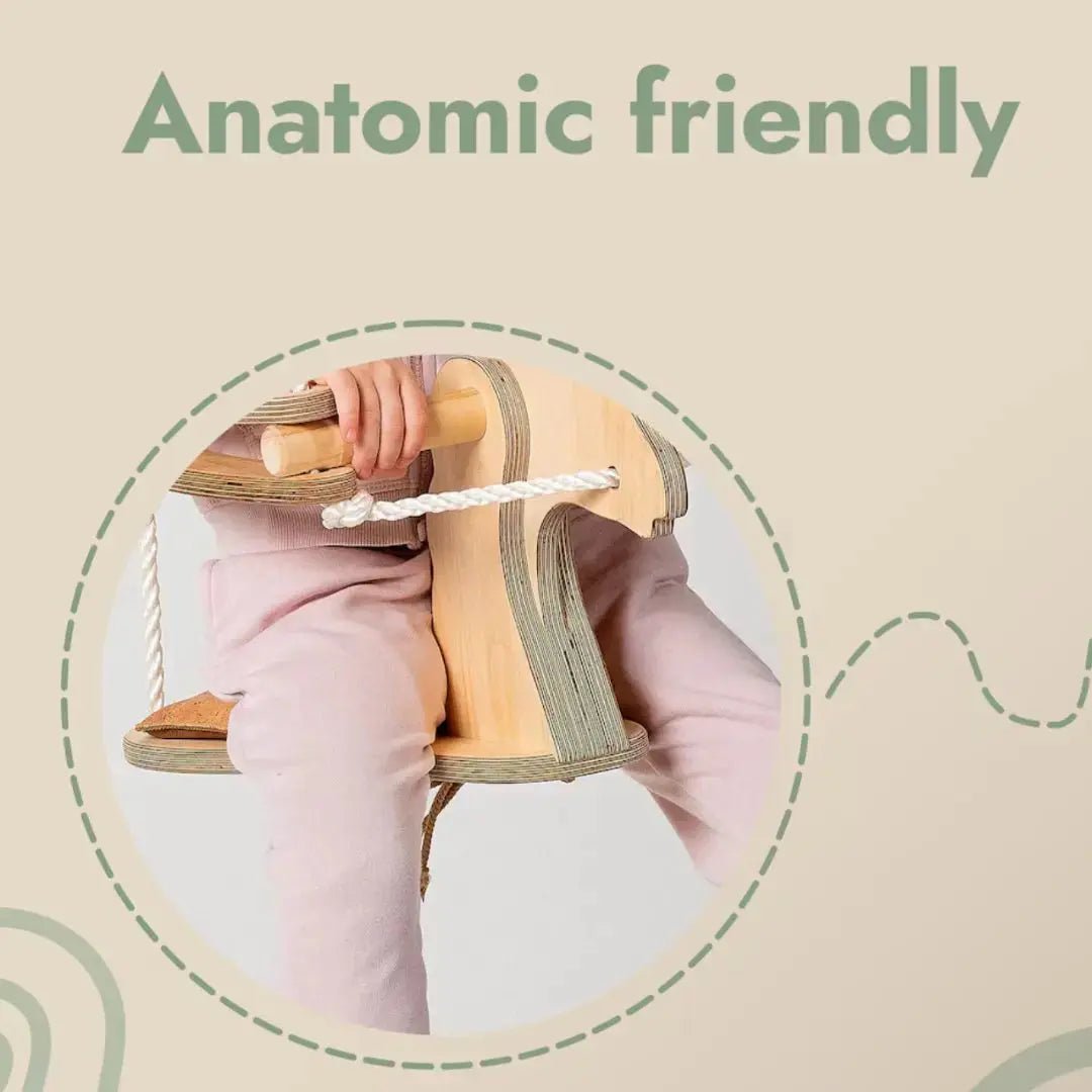 Goodevas Horse Rope Swing Montessori Toy for Kids with Sturdy Birch Plywood and Durable Multifilament Polypropylene Rope - Everetts Place Boutique - 