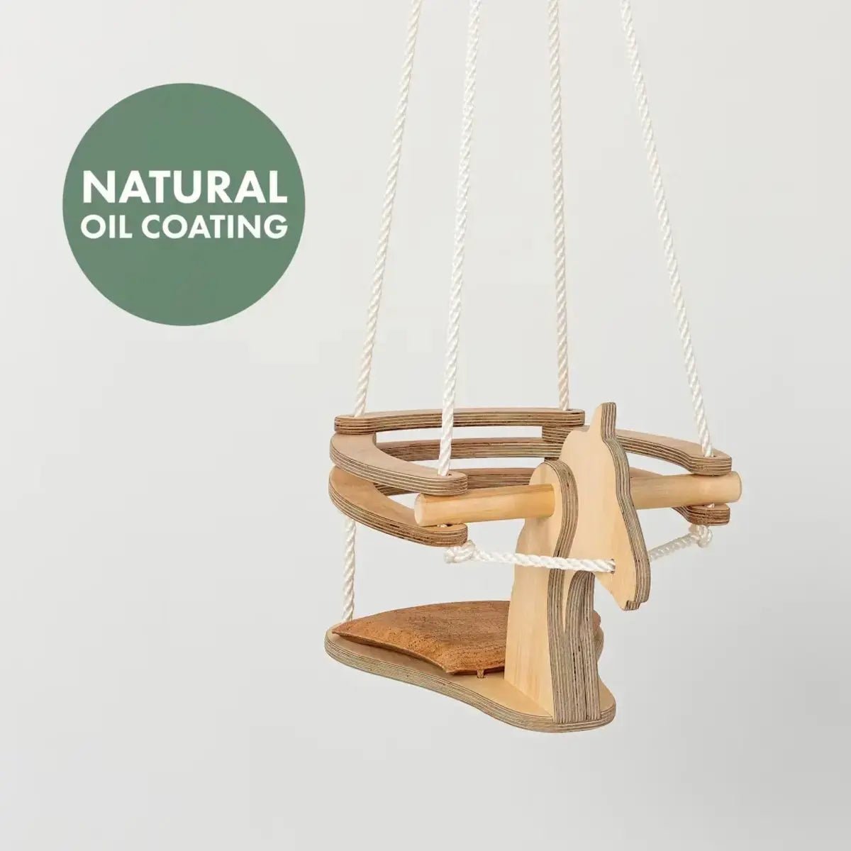 Goodevas Horse Rope Swing Montessori Toy for Kids with Sturdy Birch Plywood and Durable Multifilament Polypropylene Rope - Everetts Place Boutique - 