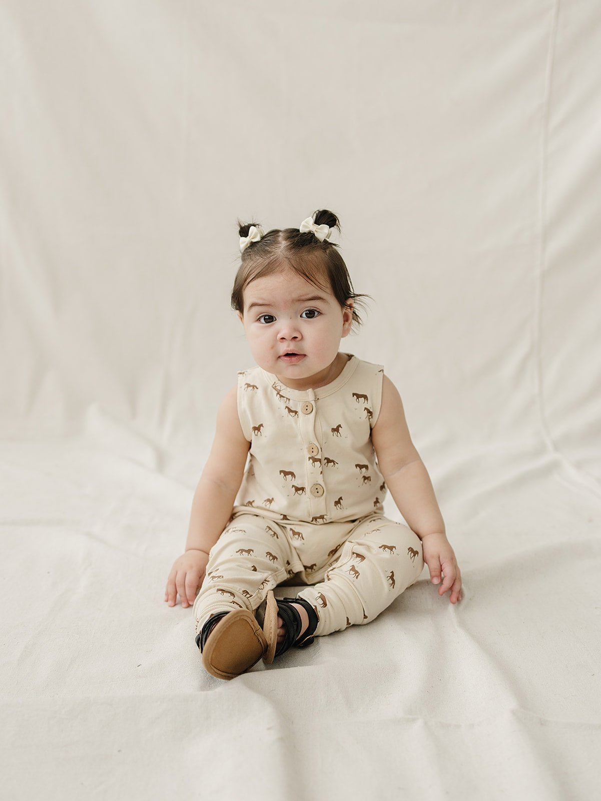 Mebie Baby Horse Tank Romper - 