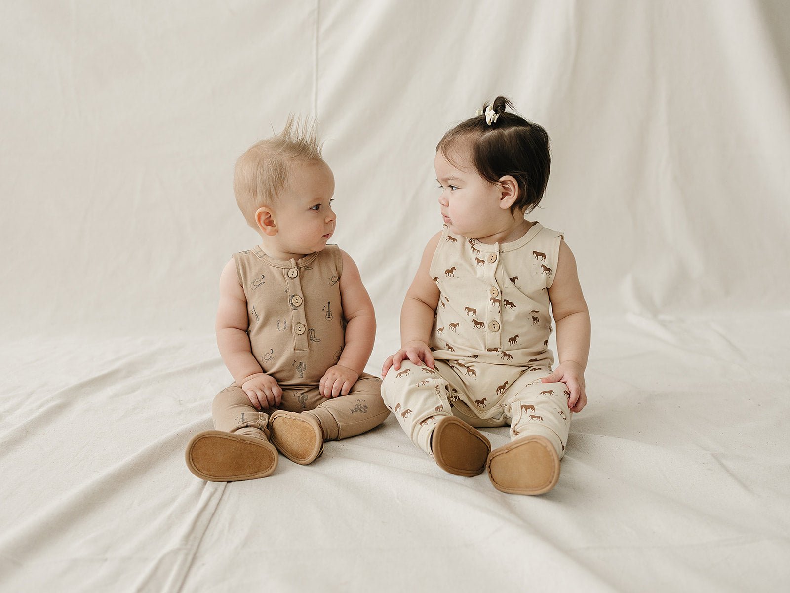 Mebie Baby Horse Tank Romper - 