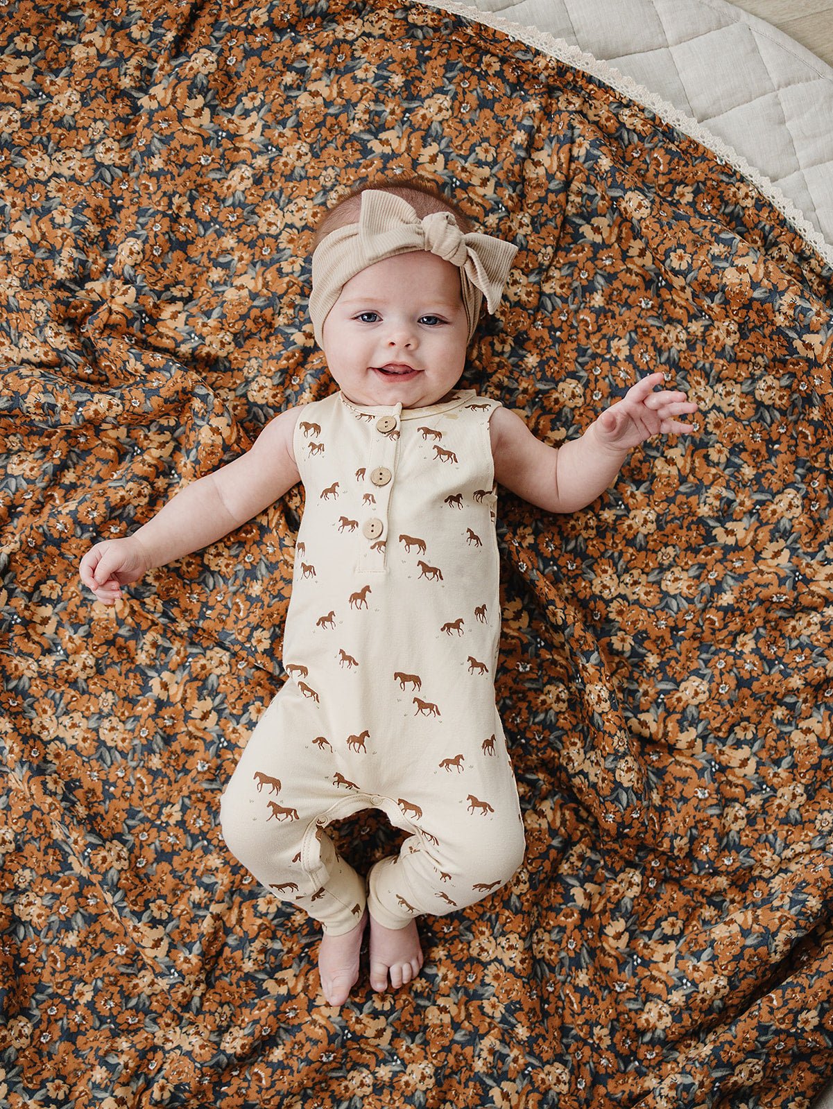 Mebie Baby Horse Tank Romper - 
