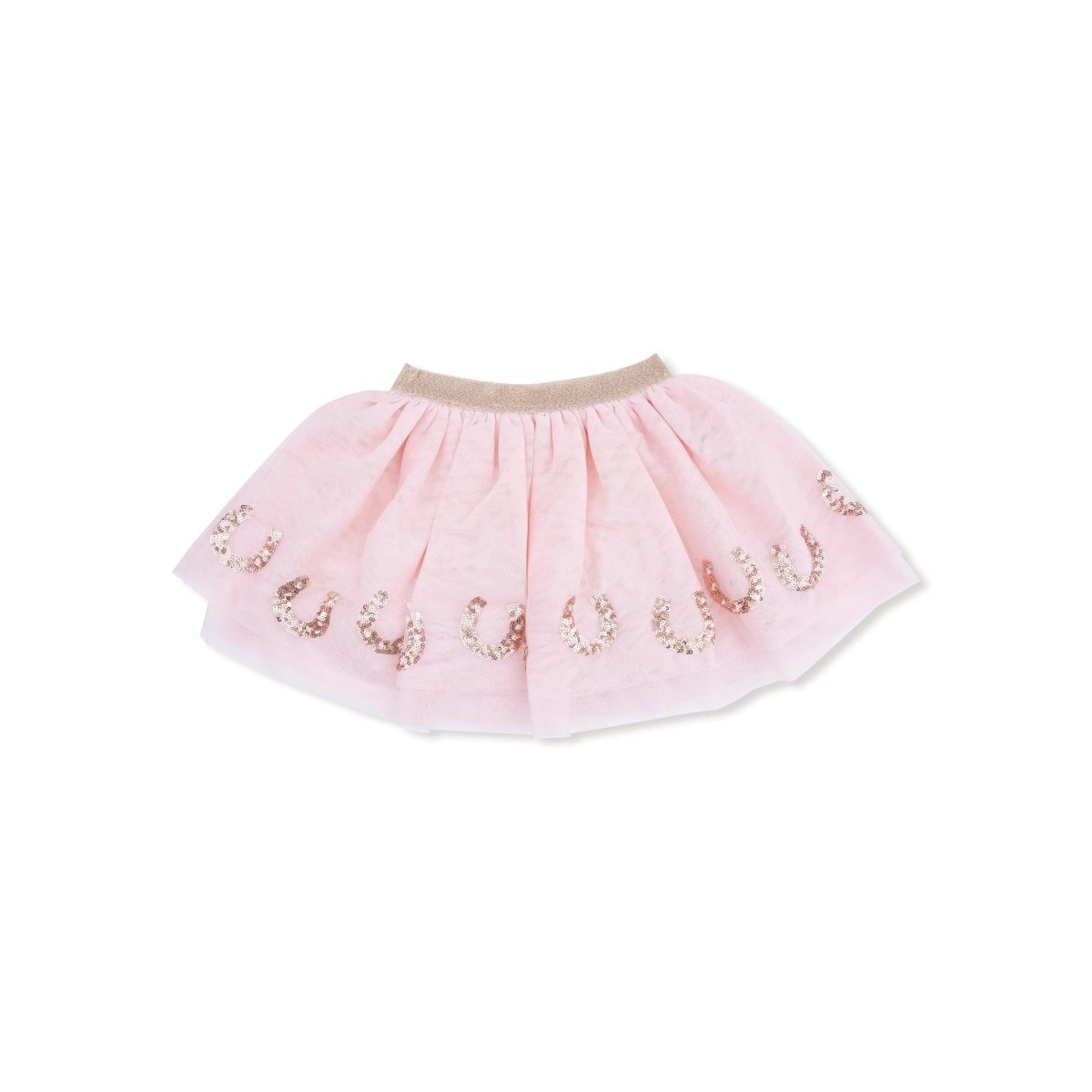 Angel Dear Horseshoe Tutu Skirt Gold Sequin Shine For Baby Sparkles - Everetts Place Boutique - 