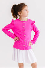 Mila & Rose ® Hot Pink Ruffle Cardigan - 