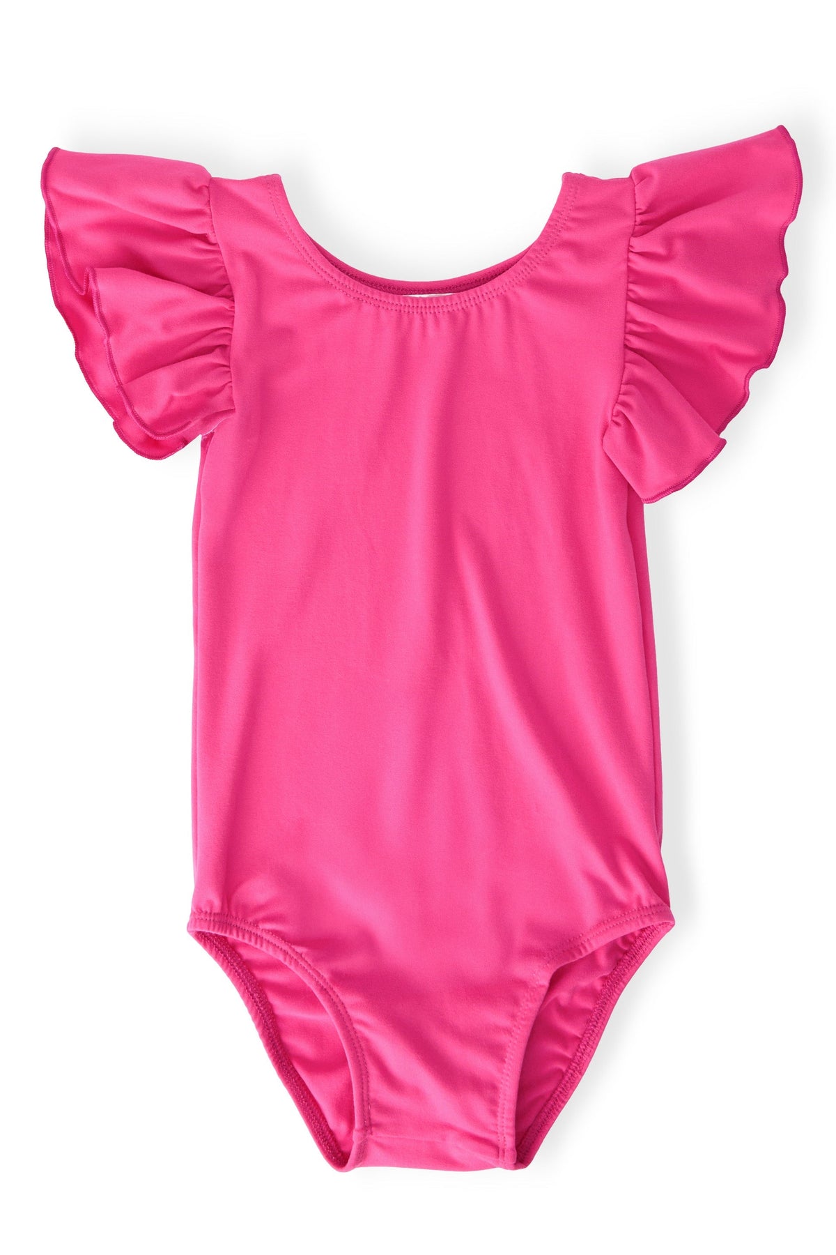 Mila & Rose ® Hot Pink S/S Flutter Sleeve Leotard - 