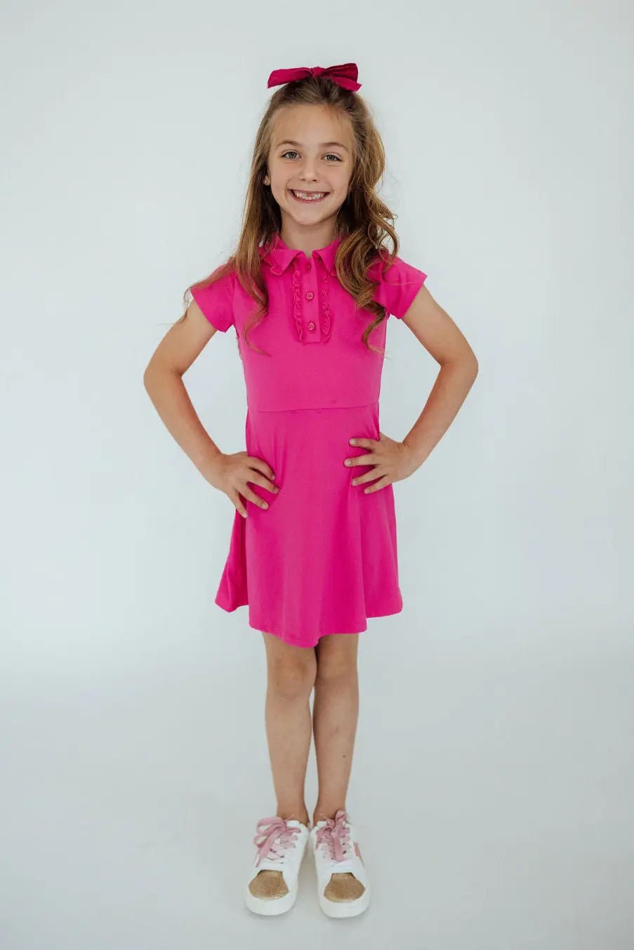 Mila & Rose ® Hot Pink S/S Polo Dress - 