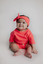 Three Little Tots Hot Pink Summer Waffle Set - 