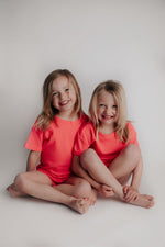 Three Little Tots Hot Pink Summer Waffle Set - 