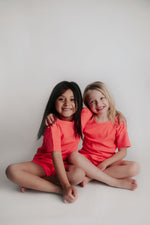 Three Little Tots Hot Pink Summer Waffle Set - 