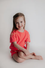 Three Little Tots Hot Pink Summer Waffle Set - 