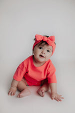 Three Little Tots Hot Pink Summer Waffle Set - 