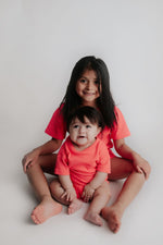 Three Little Tots Hot Pink Summer Waffle Set - 