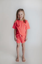 Three Little Tots Hot Pink Summer Waffle Set - 