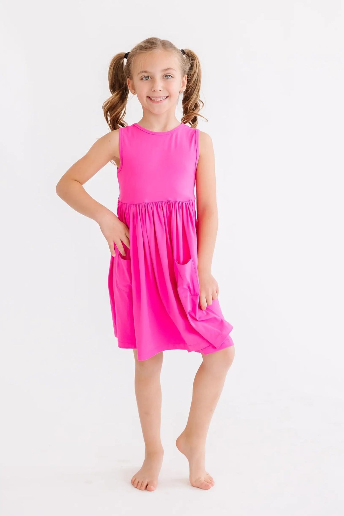 Mila & Rose ® Hot Pink Tank Pocket Twirl Dress - 