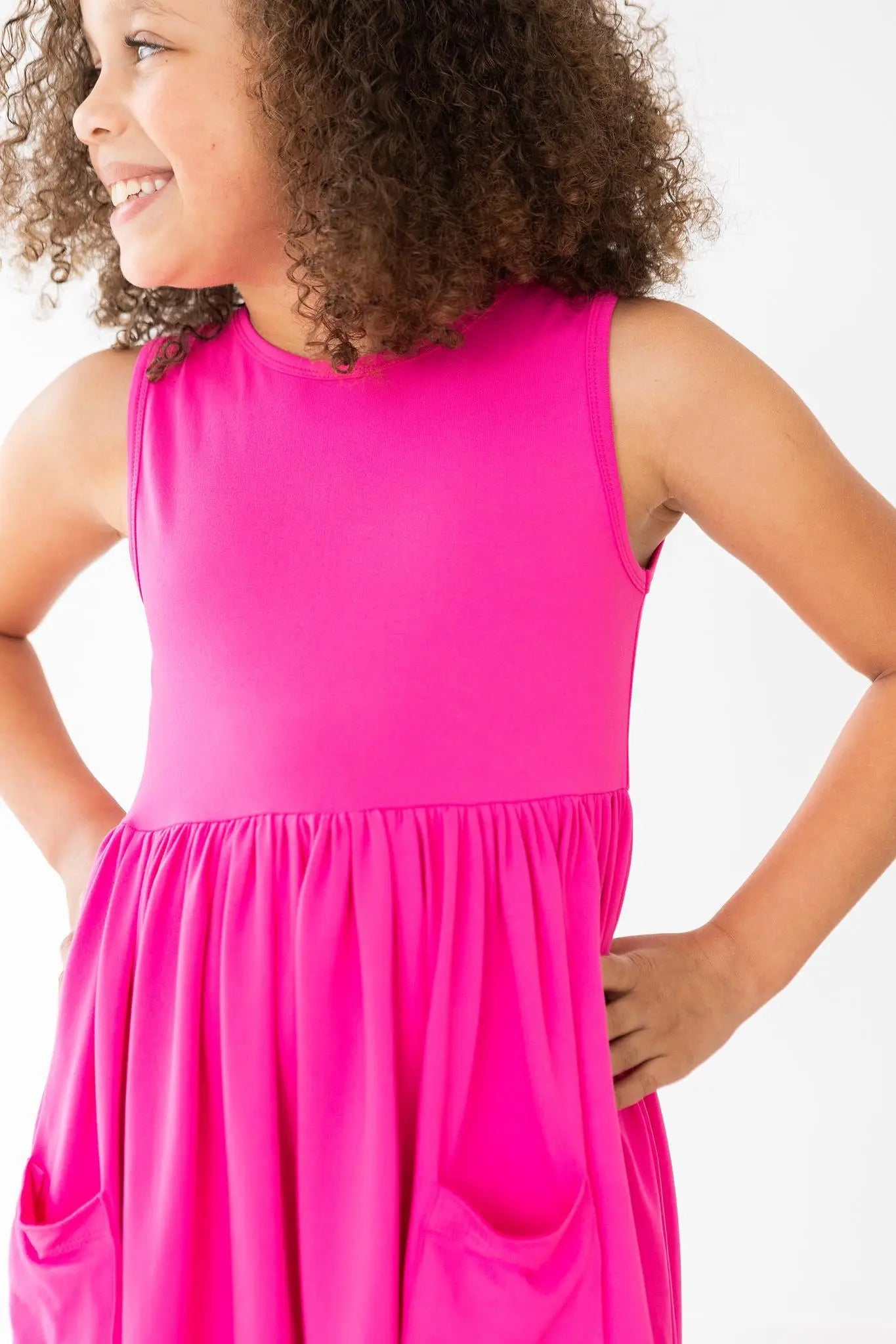 Mila & Rose ® Hot Pink Tank Pocket Twirl Dress - 