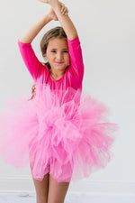 Mila & Rose ® Hot Pink Three Quarter Tutu Leotard for Girls Dance Class and Everyday Play - 
