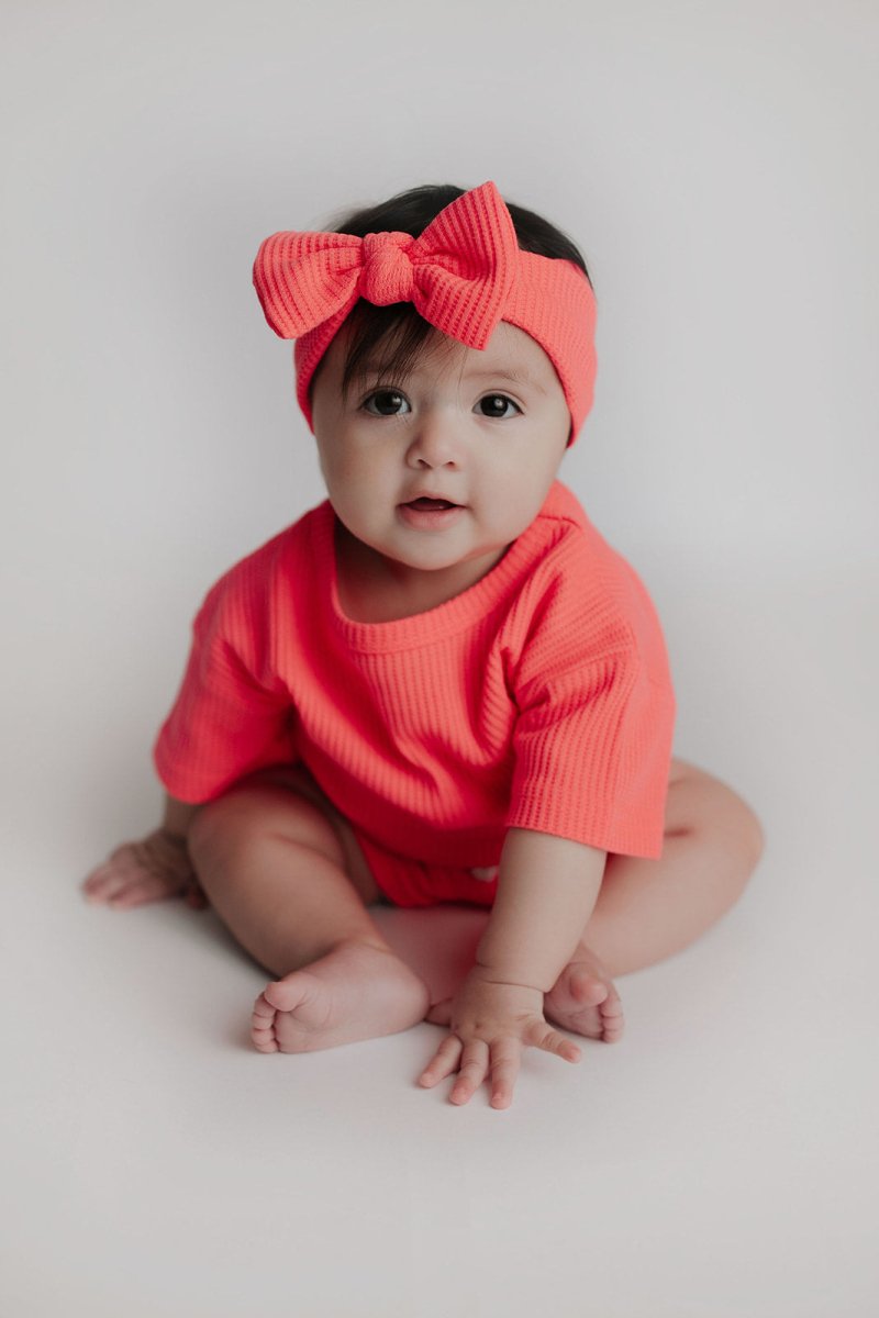Three Little Tots Hot Pink Waffle Headband - 