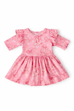 Mila & Rose ® Howdy 3/4 Sleeve Flutter Twirl Bodysuit - 