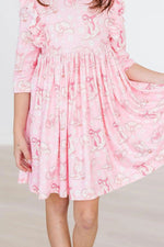 Mila & Rose ® Howdy 3/4 Sleeve Ruffle Twirl Dress - 
