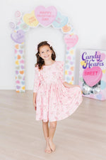 Mila & Rose ® Howdy 3/4 Sleeve Ruffle Twirl Dress - 