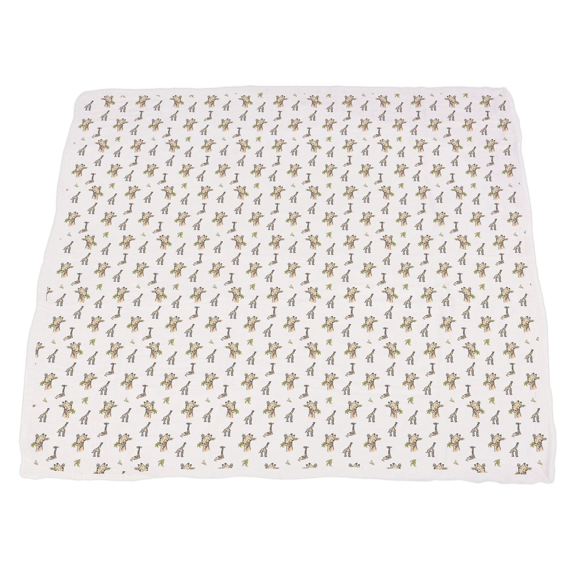 Hungry Giraffe Animal Print Bamboo Muslin Blanket 47 Inch x 47 Inch Newcastle Classics